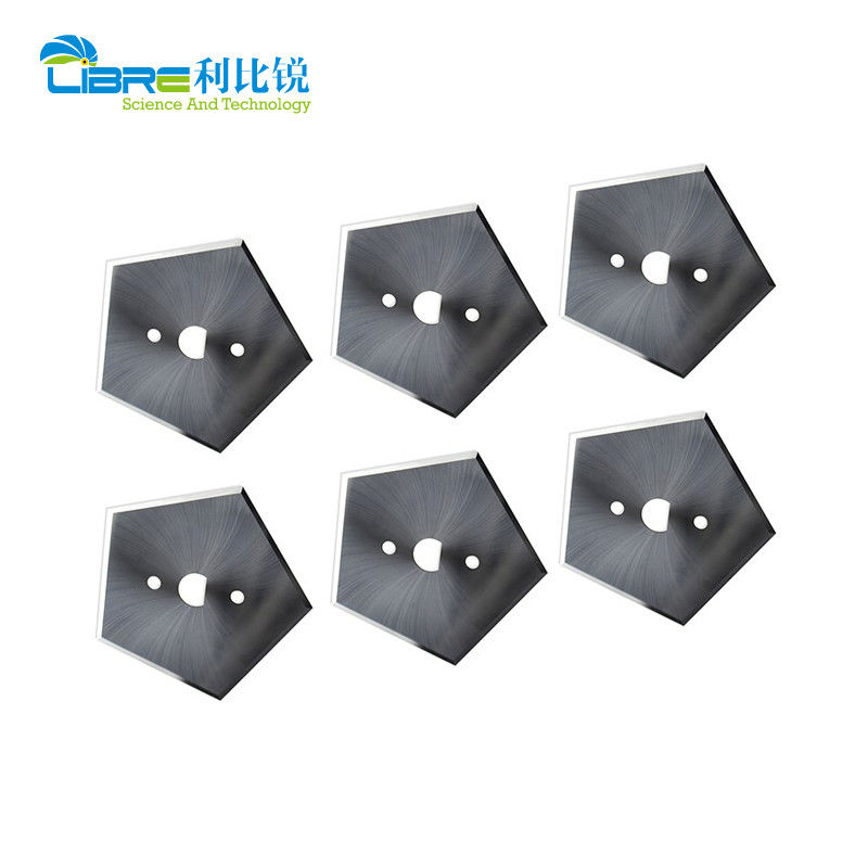 HRA89 경도 텅스텐 카바이드 오각형 칼날, 산업용 슬리터 블레이드용 양면 5개 절단 날 40.9mm